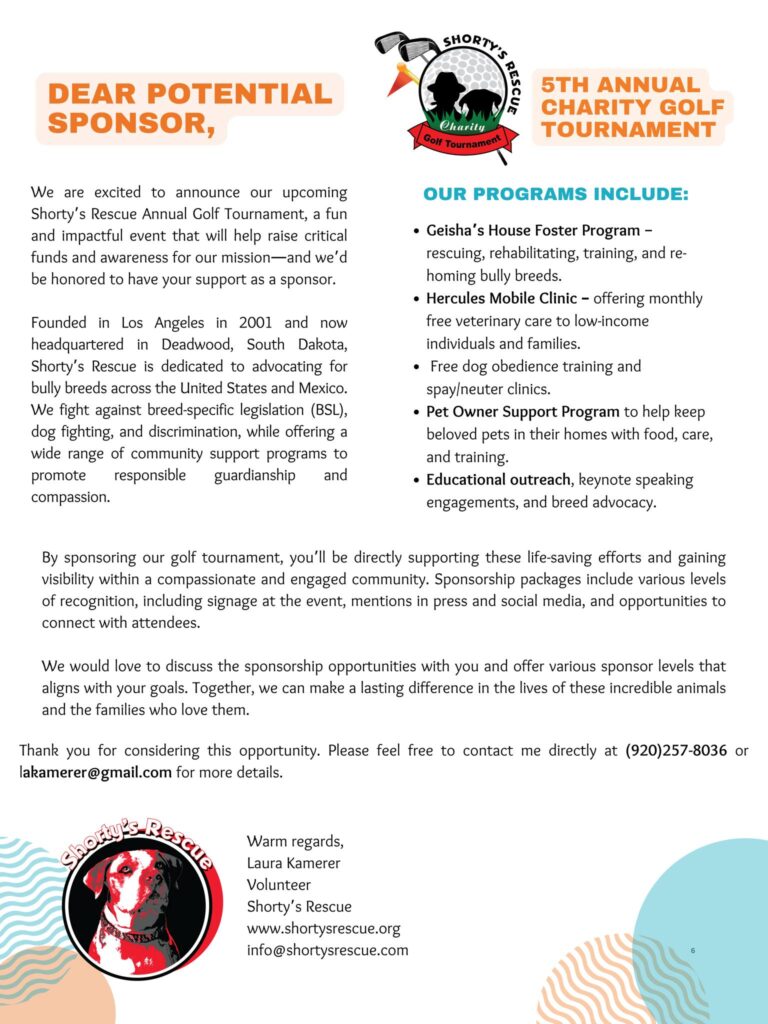 Sponsor Opportunities Be a Tournament Sponsor